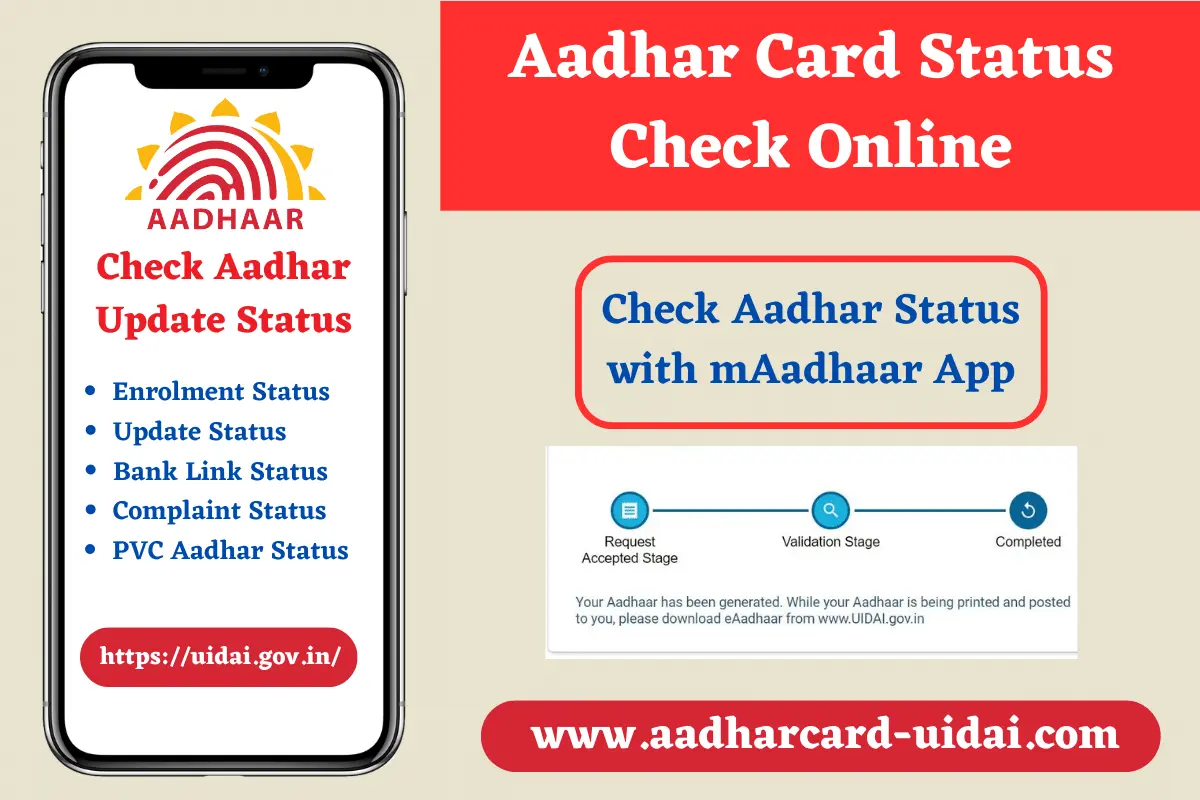 Aadhar Card Status Check Online With Enrolment Id Urn Number Srn Or