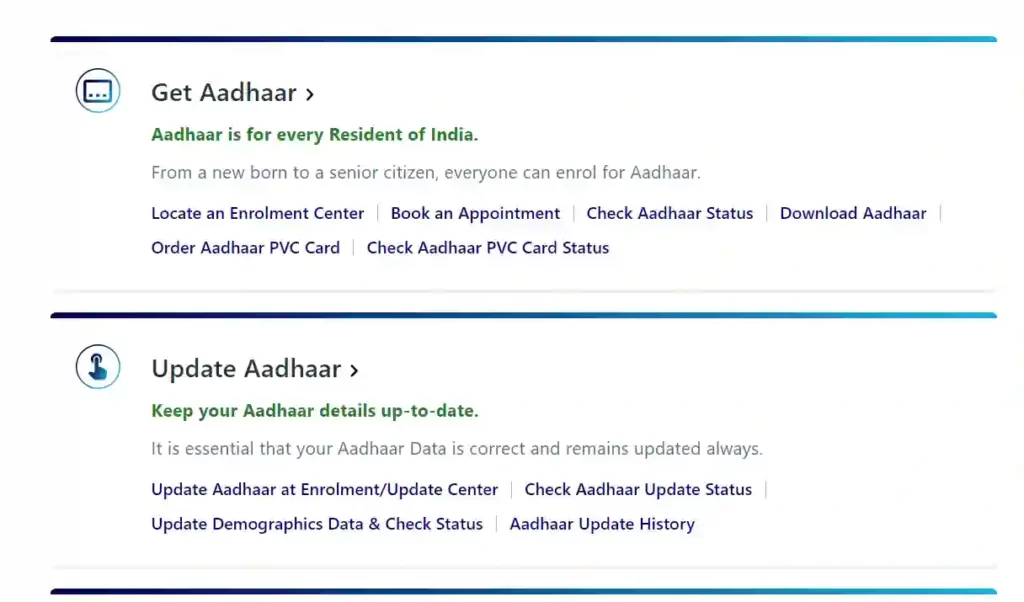 Aadhar Card Status Check Online on uidai.gov.in