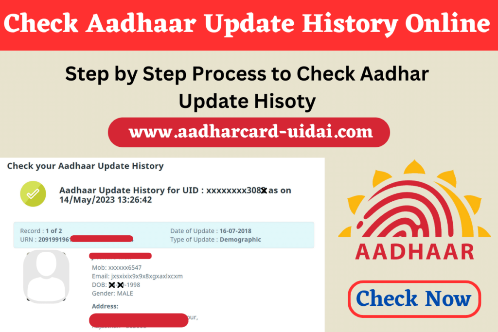 Check Aadhaar Update History Online