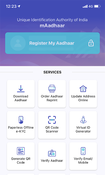 Download e Aadhaar card using mAadhaar App
