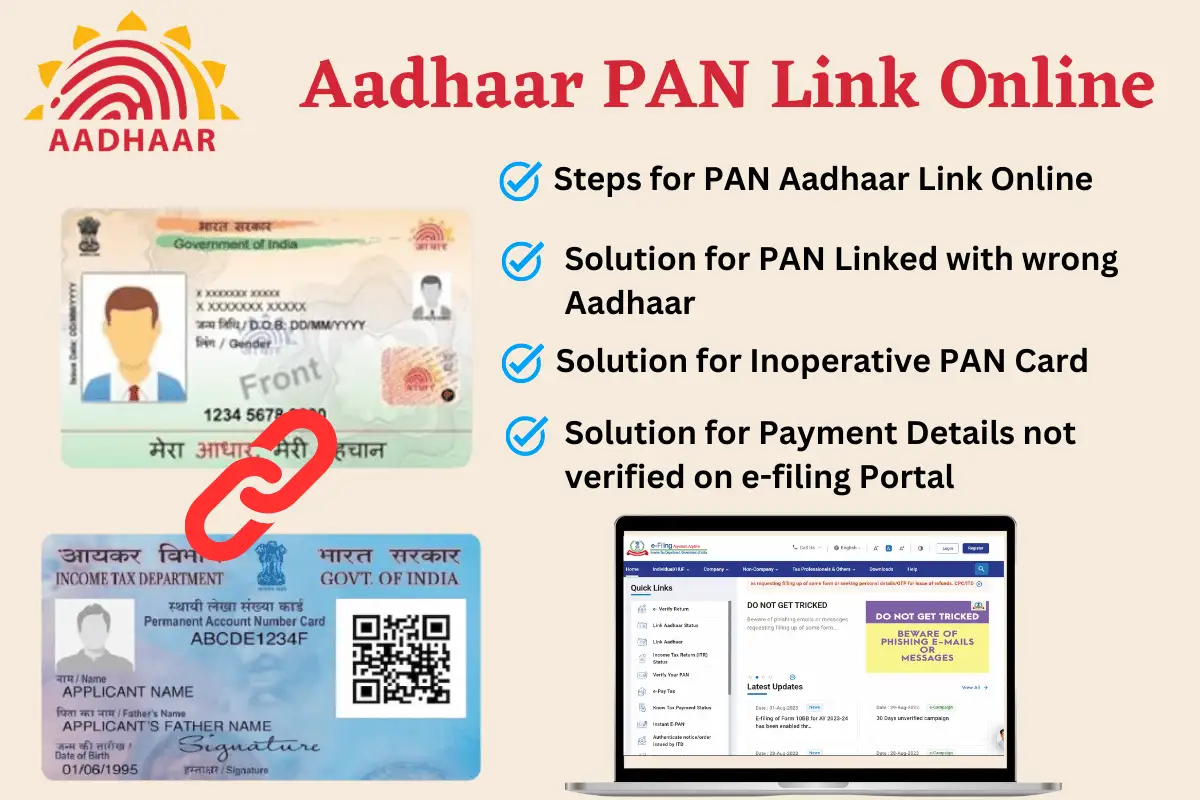 Aadhaar PAN Link PAN will be Inoperative if you do not Link Aadhar to